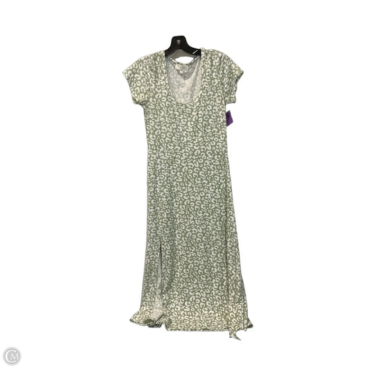 Dress Casual Maxi By Jessica Simpson In Green & White, Size: L