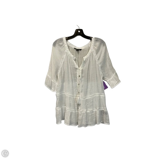 Top Short Sleeve By Zac And Rachel In White, Size: Xl