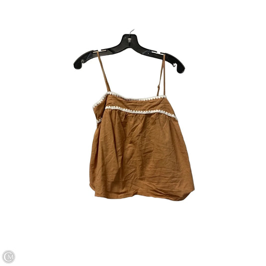 Top Sleeveless By Petal & Pup In Brown, Size: S