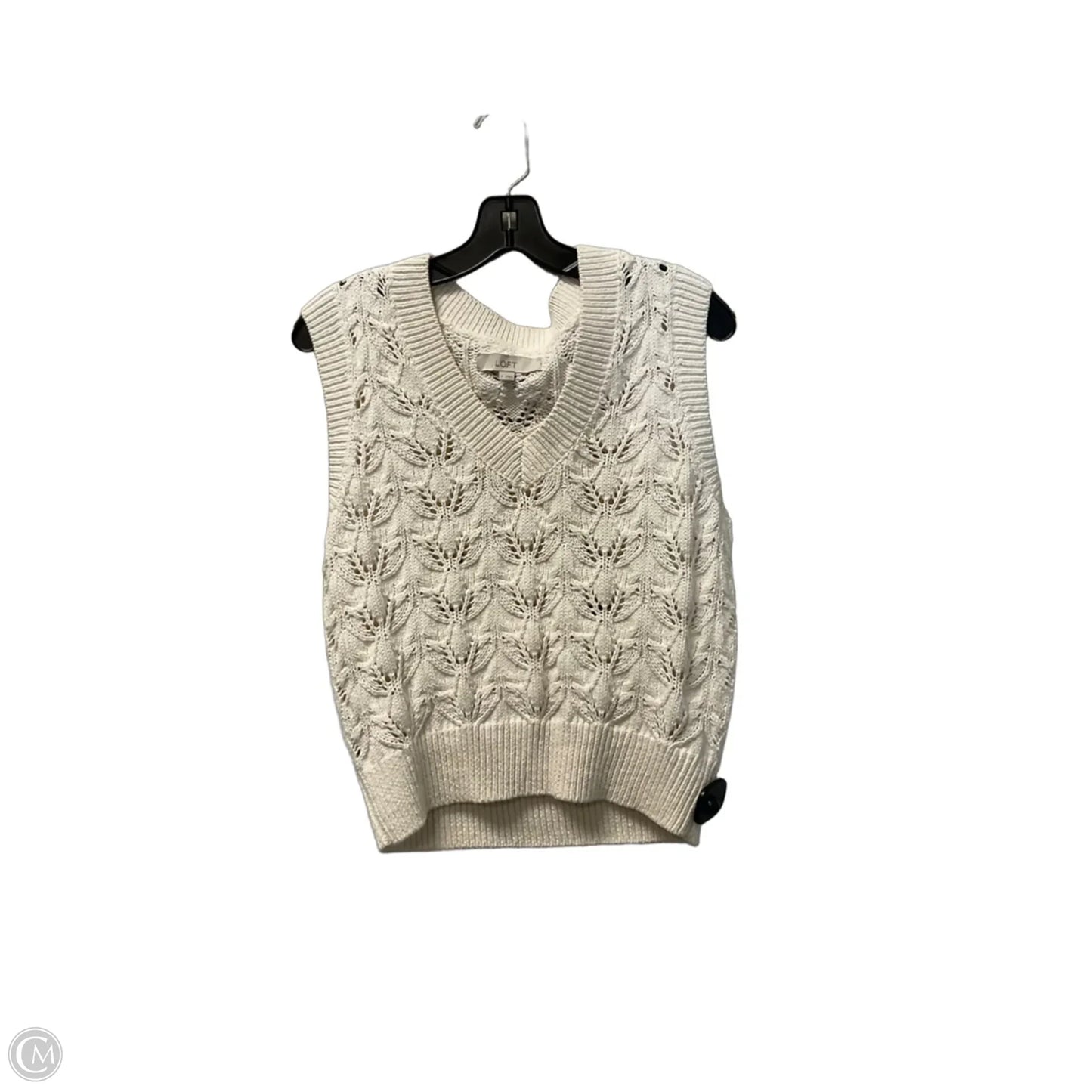Top Sleeveless By Loft In Cream, Size: S