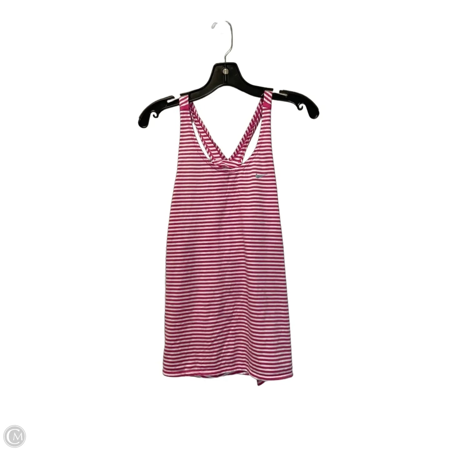 Athletic Tank Top By Nike Apparel In Pink & White, Size: L