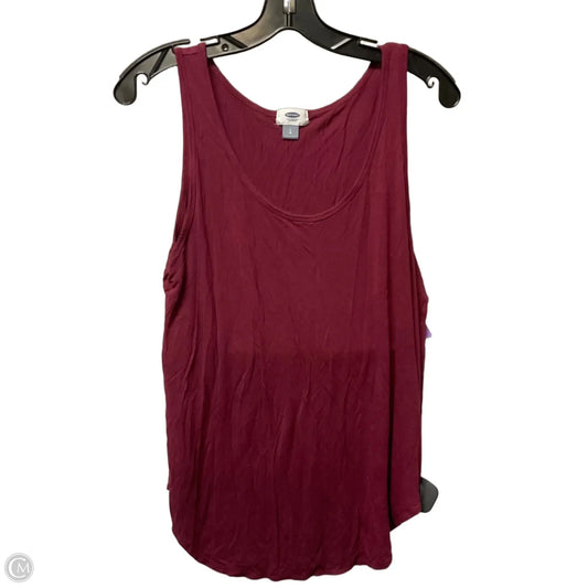Top Sleeveless Basic By Old Navy In Red, Size: L