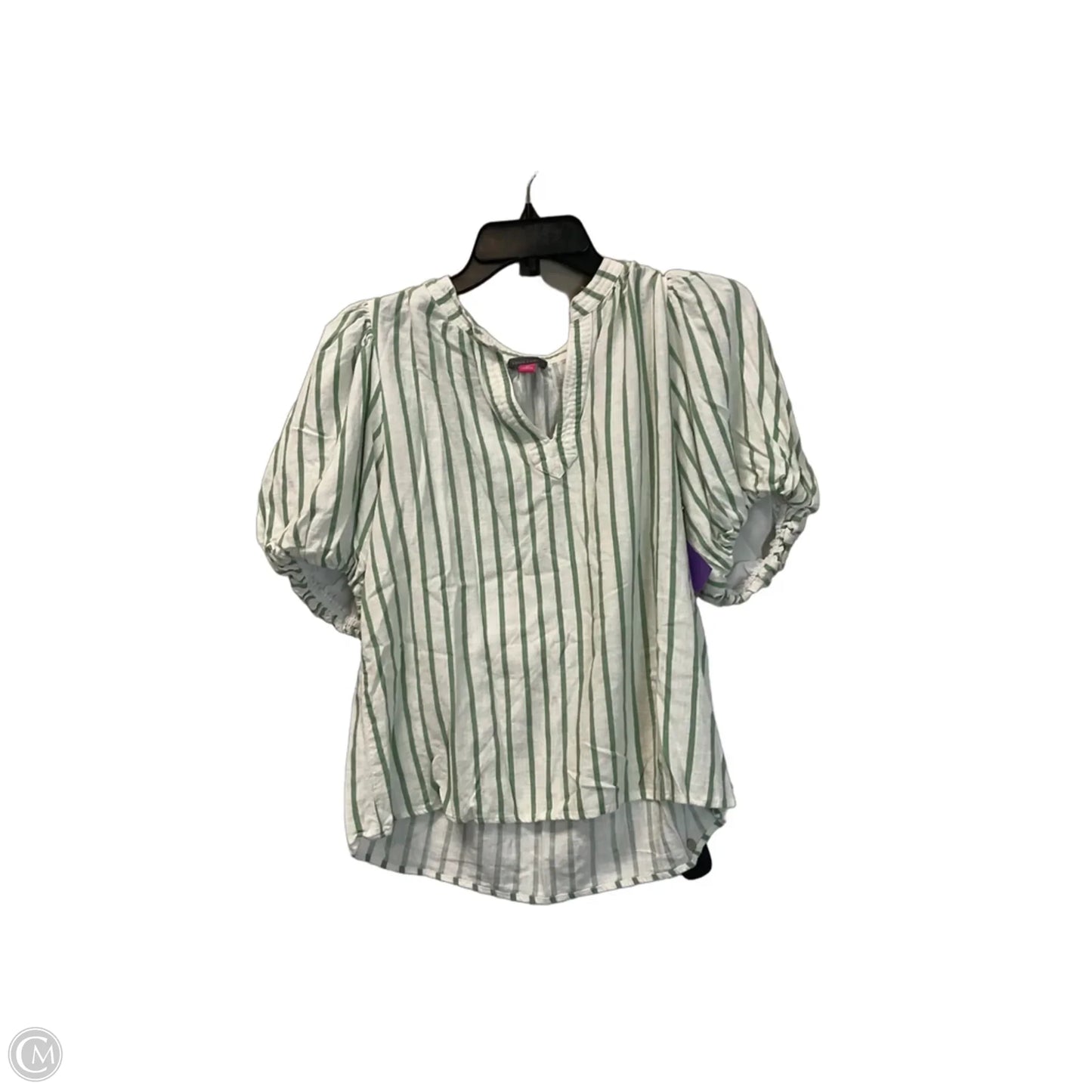 Top Short Sleeve By Vince Camuto In Striped Pattern, Size: M