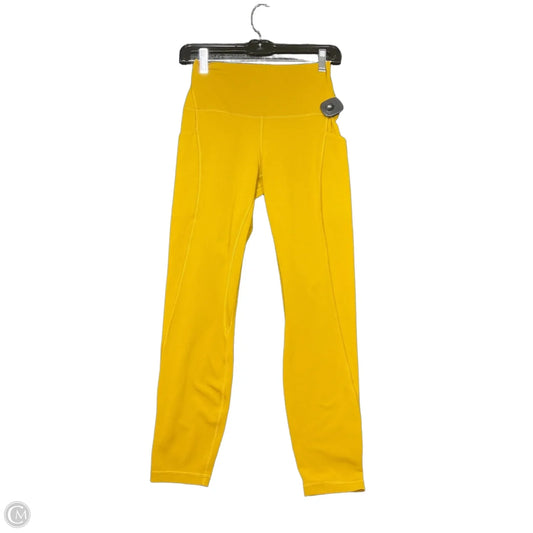 Athletic Leggings By Lululemon In Yellow, Size: 6