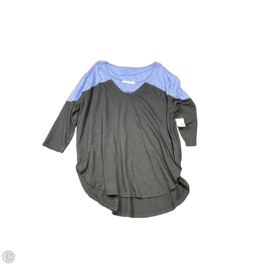 Top 3/4 Sleeve Basic By We The Free In Black & Blue, Size: Xs