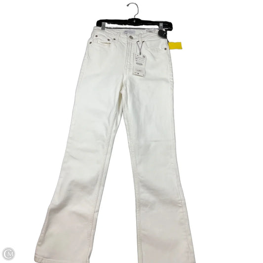Jeans Straight By Zara In White Denim, Size: 2