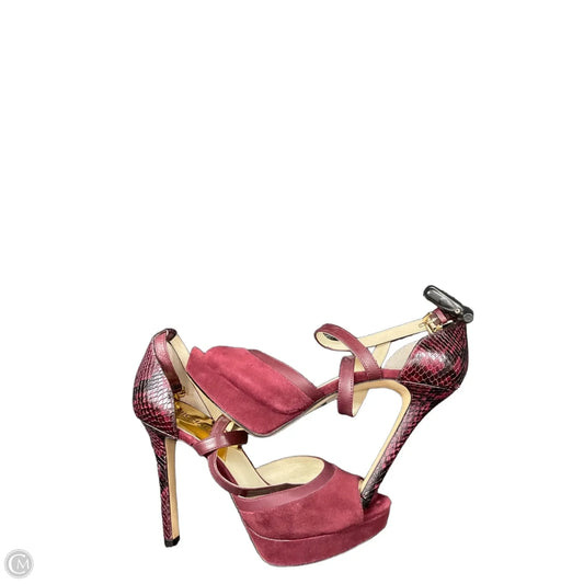 Sandals Heels Stiletto By Michael By Michael Kors In Red, Size: 8