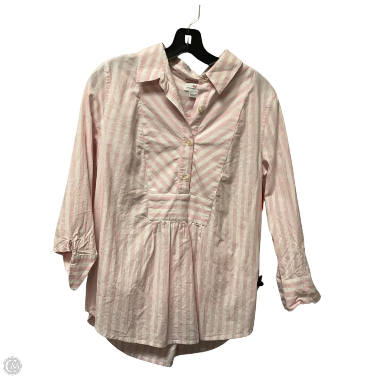 Top Long Sleeve By Vineyard Vines In Pink, Size: S