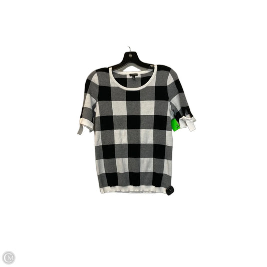 Top Short Sleeve By Talbots In Black & White, Size: Xs