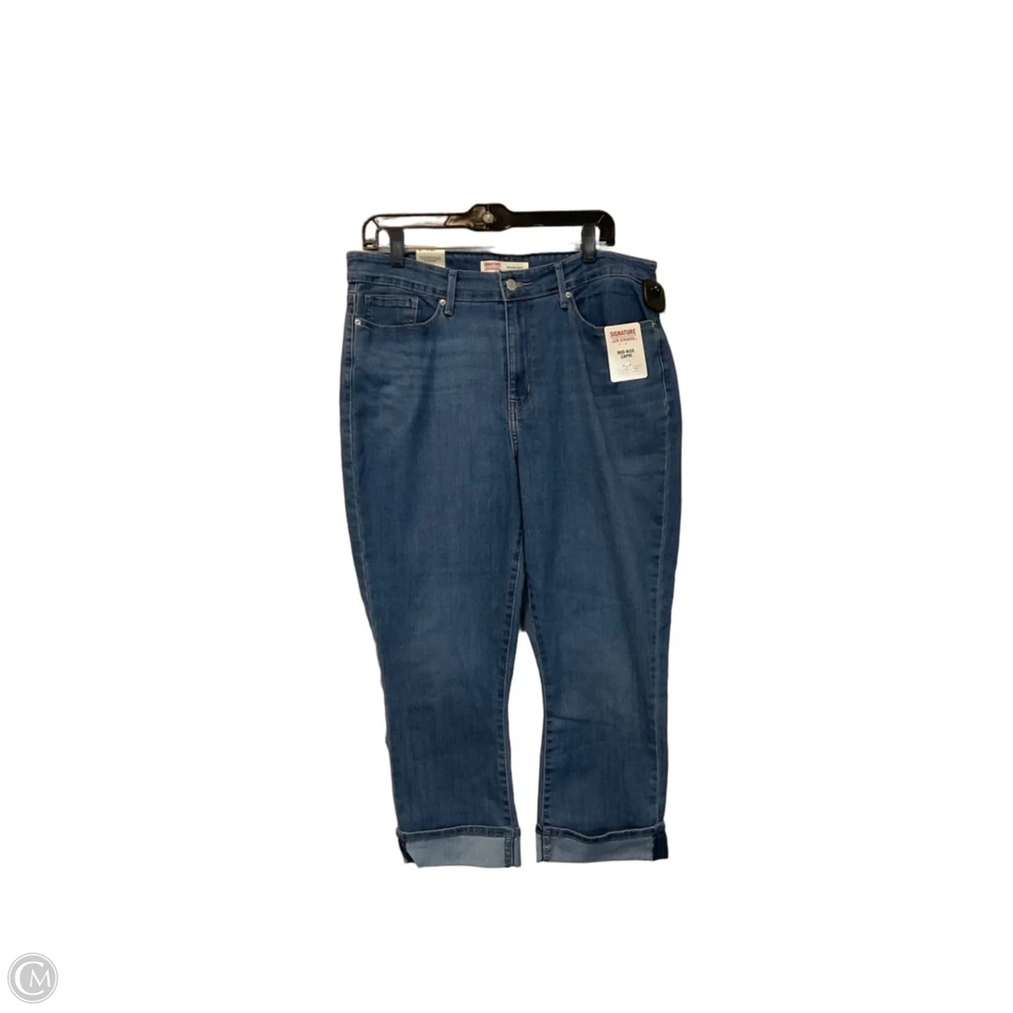 Capris By Levis In Blue Denim, Size: 16