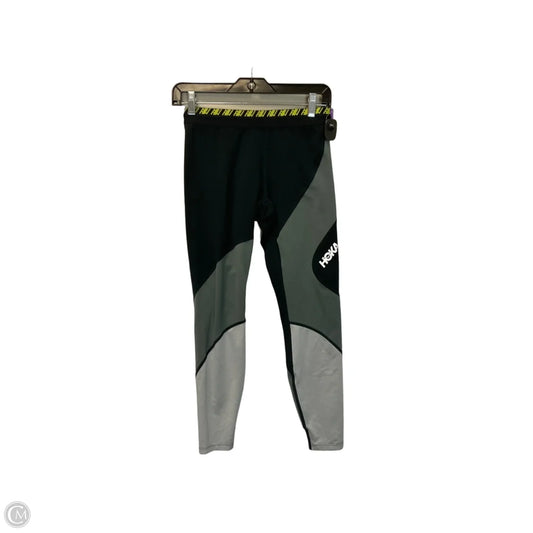 Athletic Leggings Capris By Hoka In Blue & Grey, Size: S
