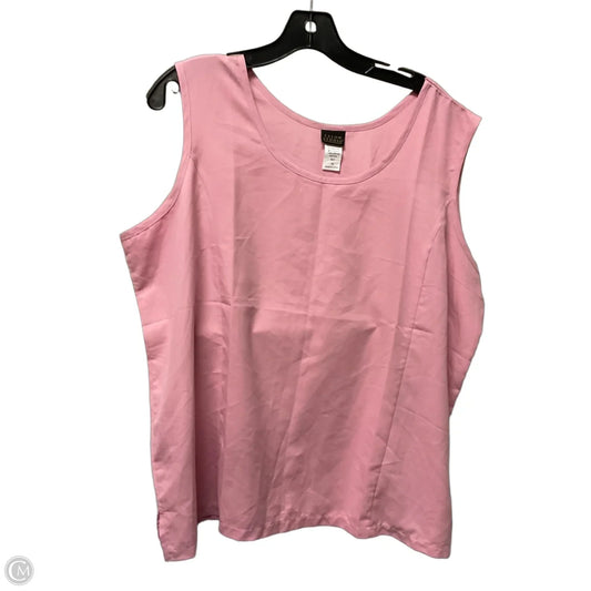 Top Sleeveless Basic By Clothes Mentor In Pink, Size: Xl