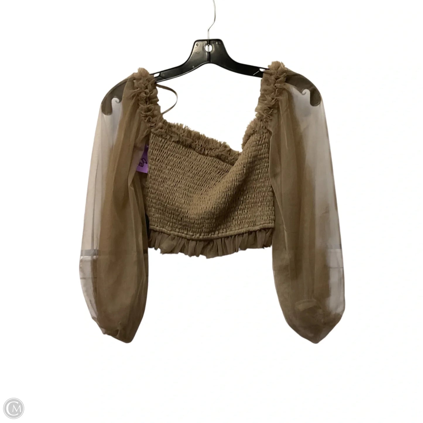 Top Long Sleeve By Mable In Brown, Size: S