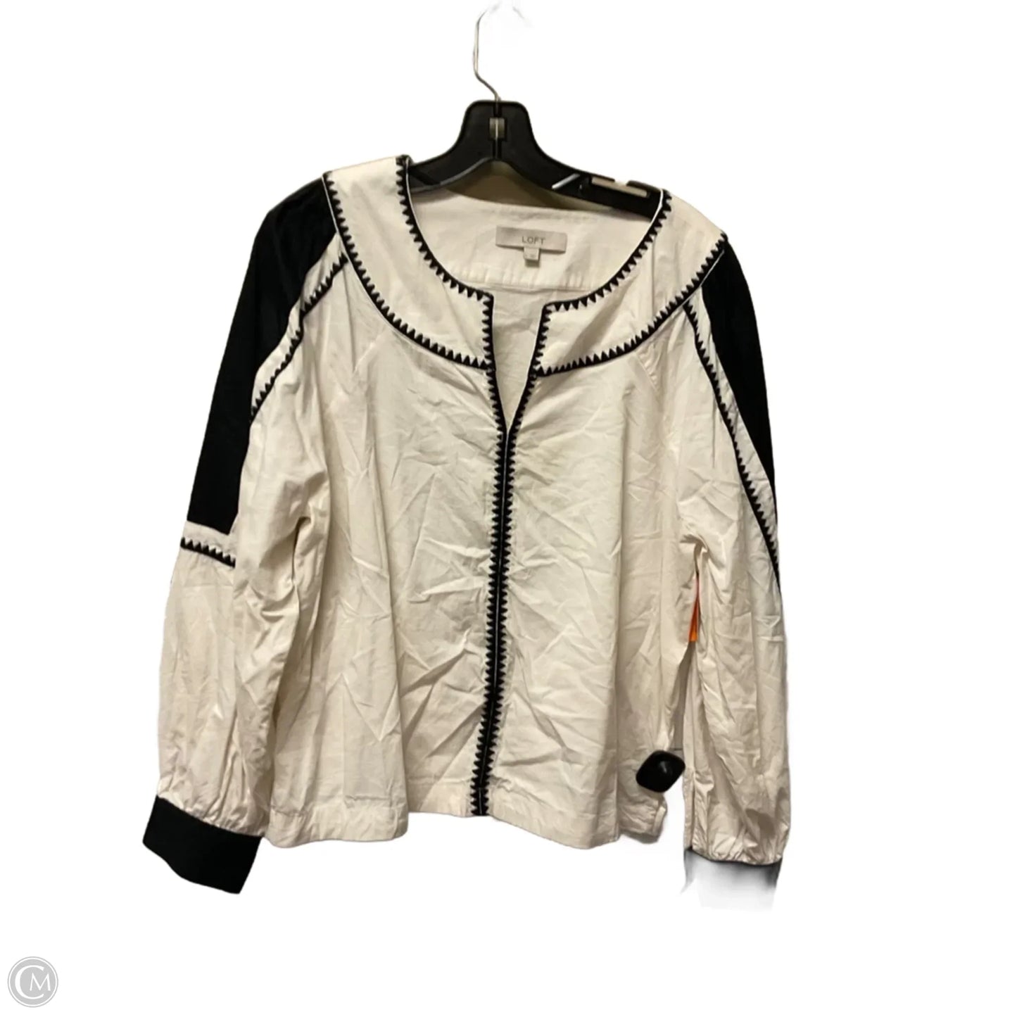 Top Long Sleeve By Loft In Cream, Size: L