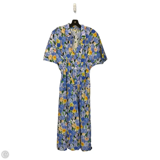 Dress Casual Maxi By She + Sky In Blue & Yellow, Size: M