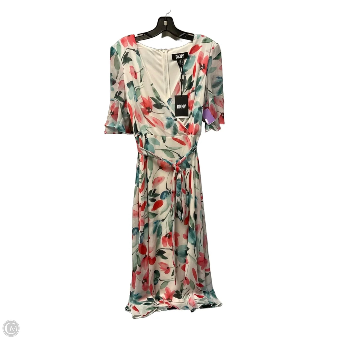 Dress Casual Midi By Dkny In Floral Print, Size: S