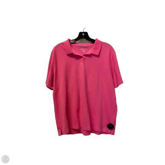 Top Short Sleeve By Kim Rogers In Pink, Size: Xl