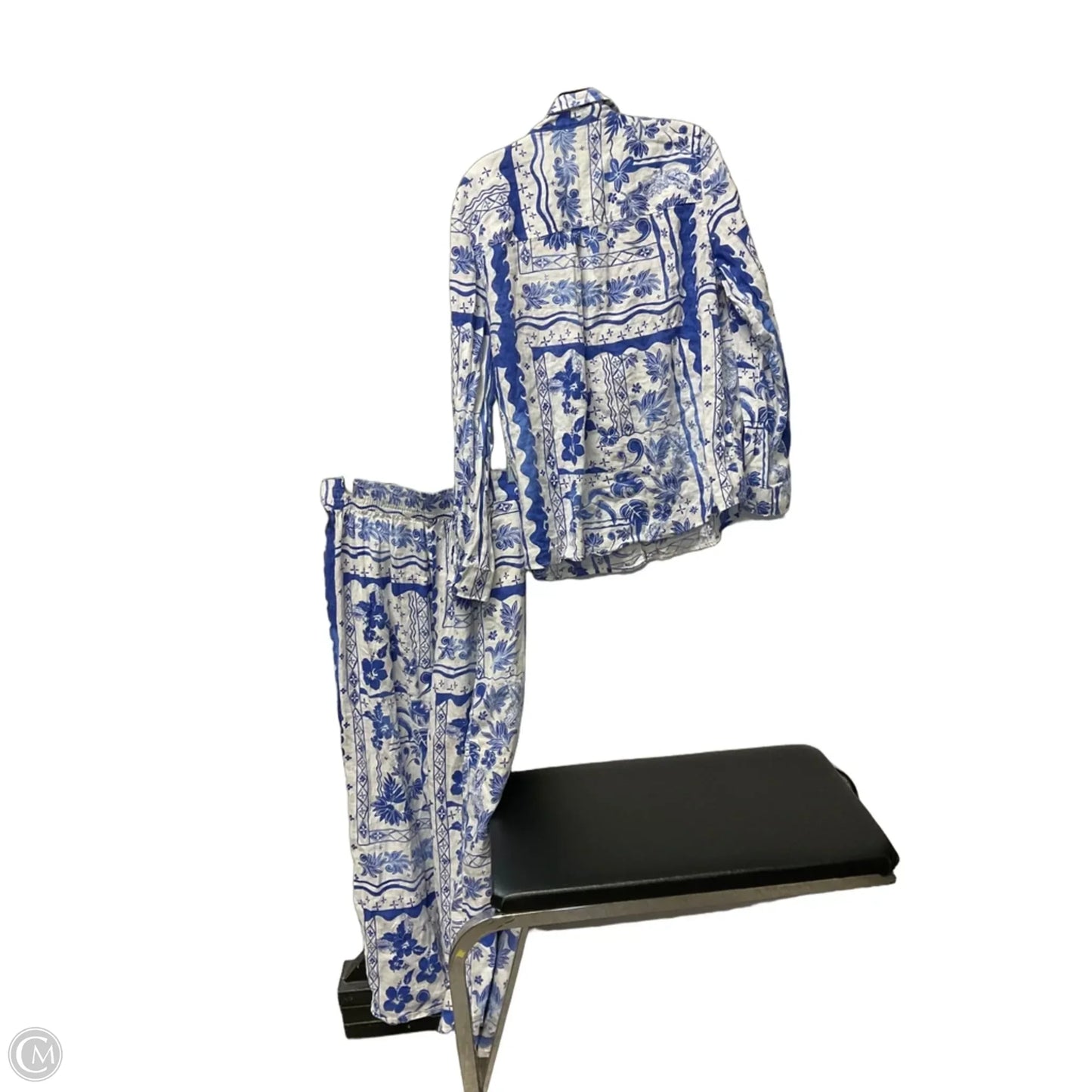 Pants Set 2pc By Joie In Blue & White, Size: L