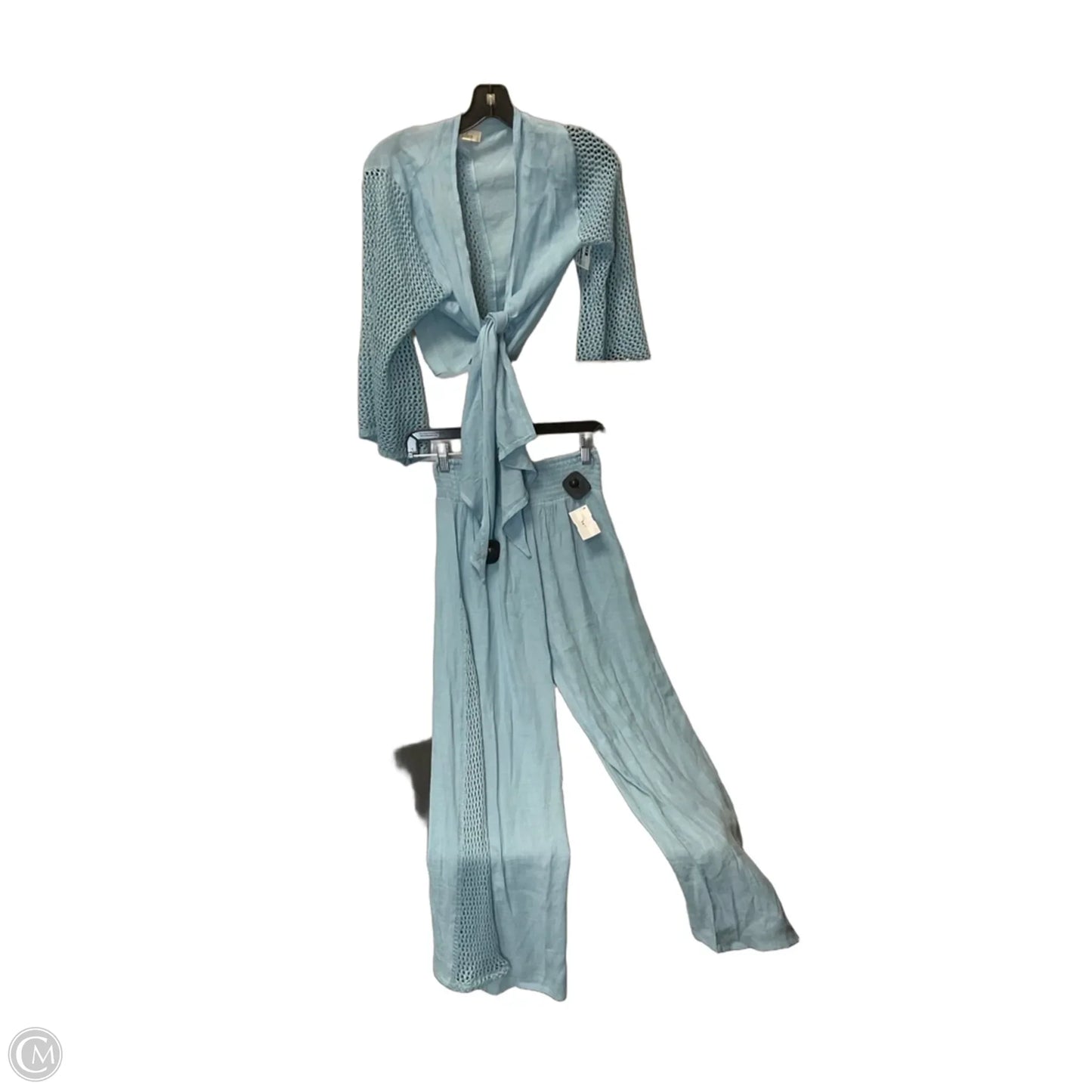 Pants Set 2pc By Elan In Blue, Size: S