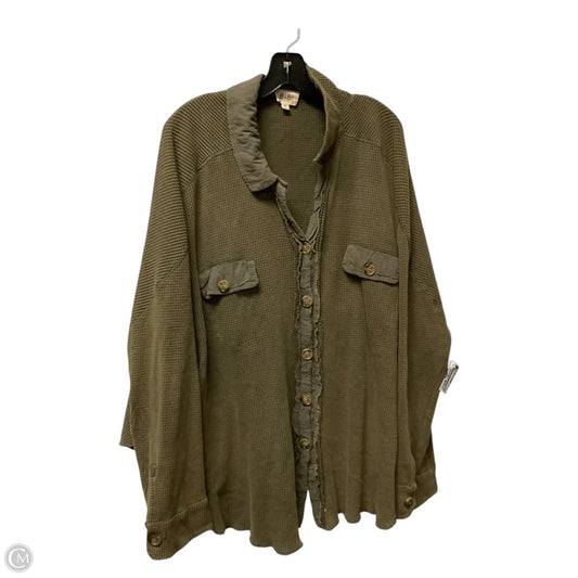Top Long Sleeve By Bibi In Green, Size: Xl