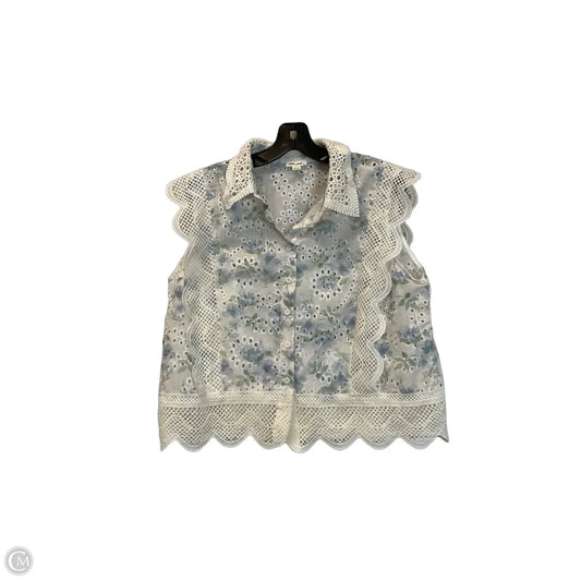 Top Sleeveless By Ultra Pink In Cream, Size: L
