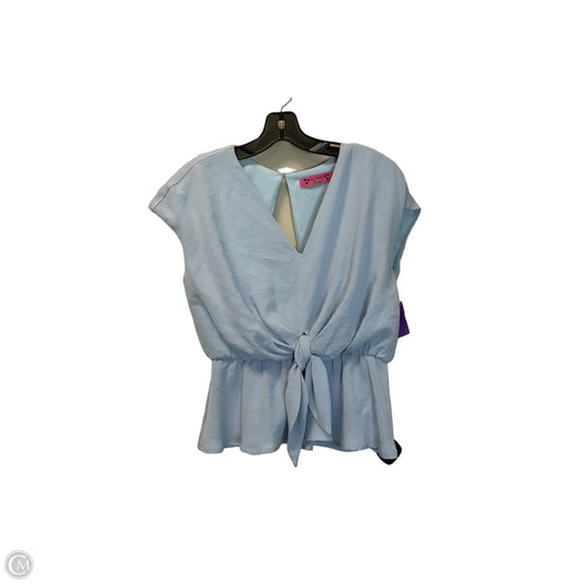Top Short Sleeve By Almost Pink In Blue, Size: S