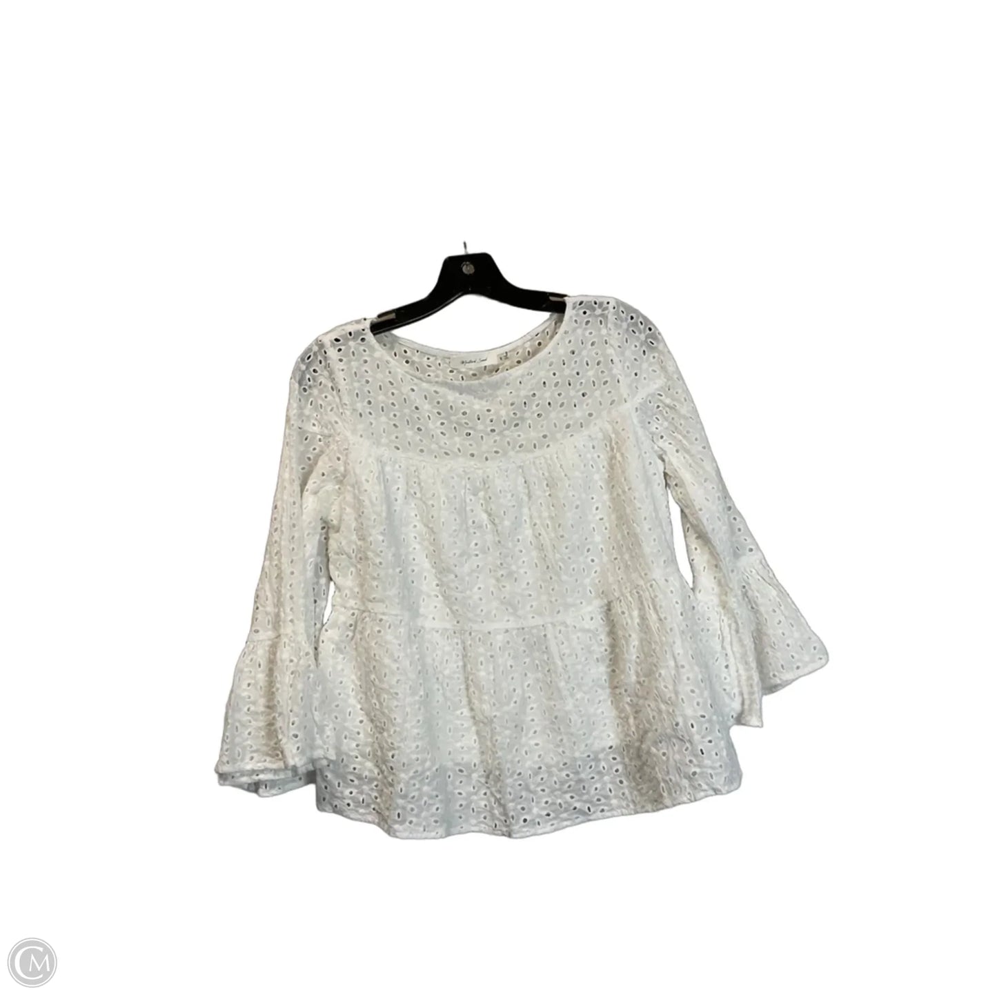 Top Long Sleeve By Mustard Seed In White, Size: S