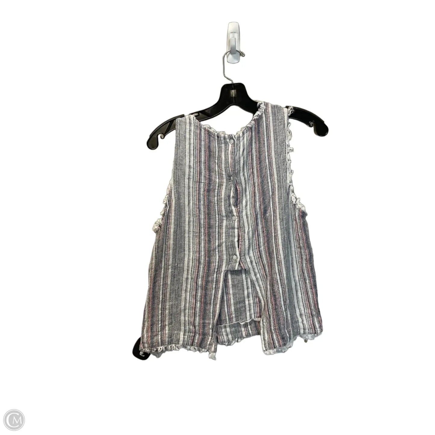 Top Sleeveless By Fate In Striped Pattern, Size: L