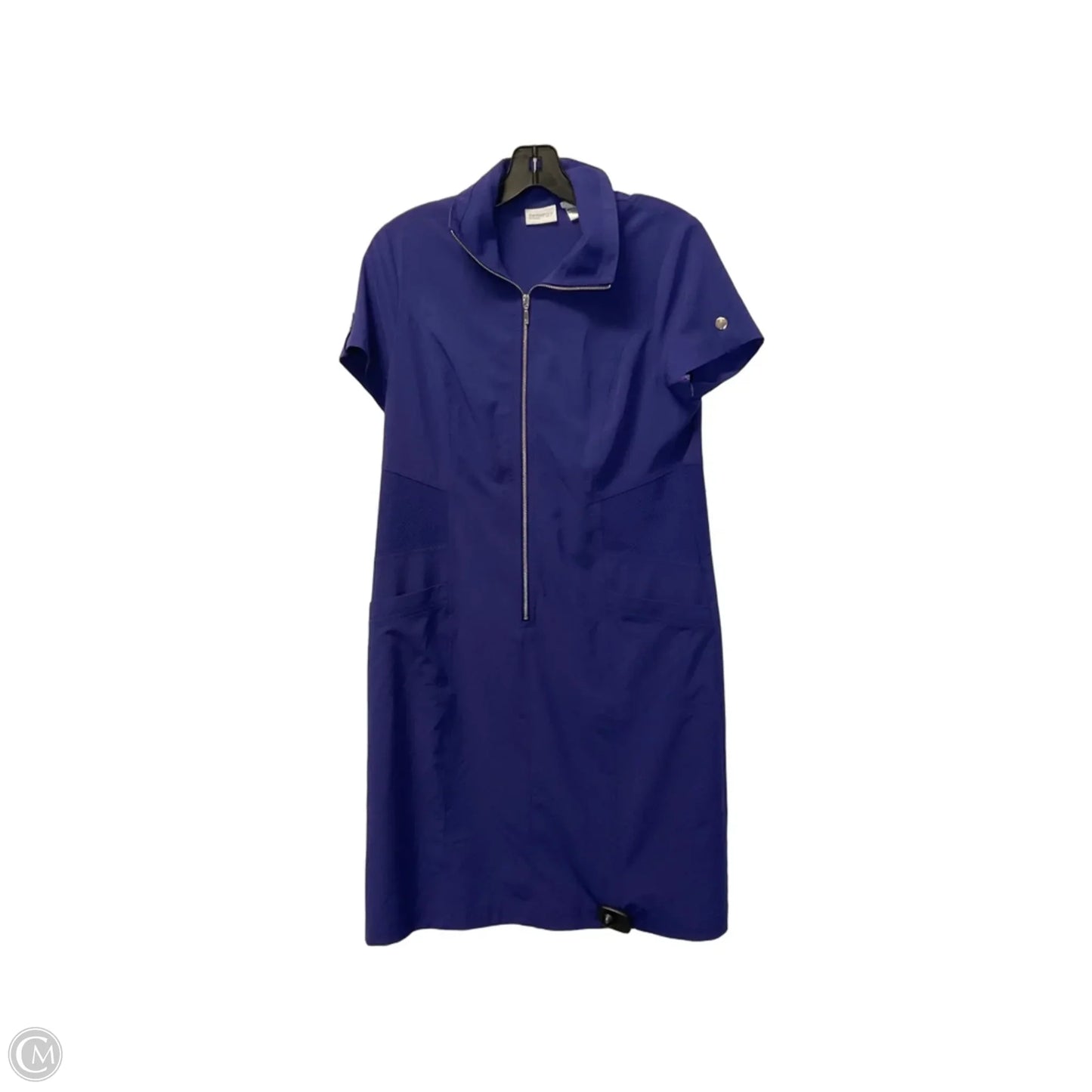 Dress Casual Midi By Zenergy By Chicos In Blue, Size: Xs