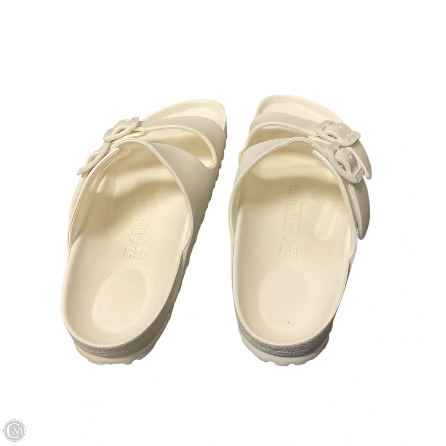 Sandals Flats By Birkenstock In White, Size: 8