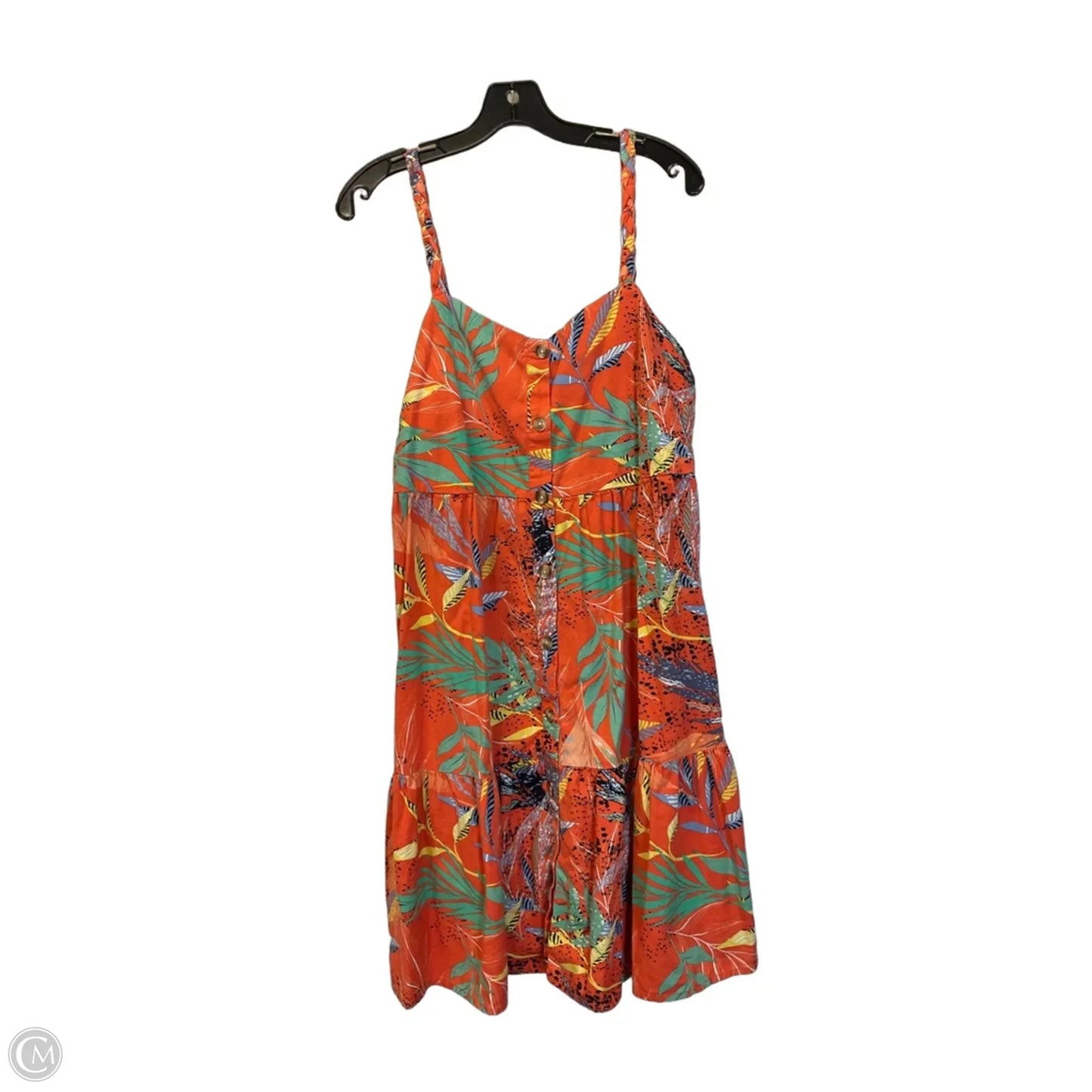 Dress Casual Short By Beachlunchlounge In Orange, Size: L