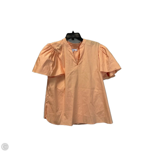 Top Short Sleeve By Chicos In Peach, Size: Xl
