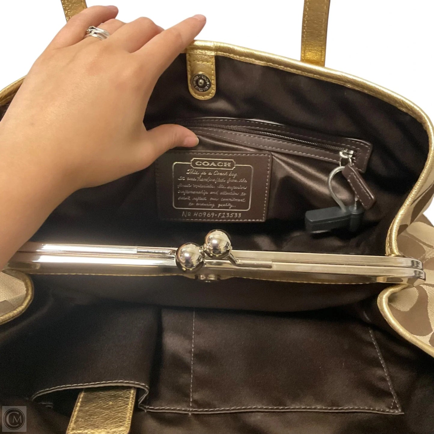 Handbag Designer By Coach, Size: Medium
