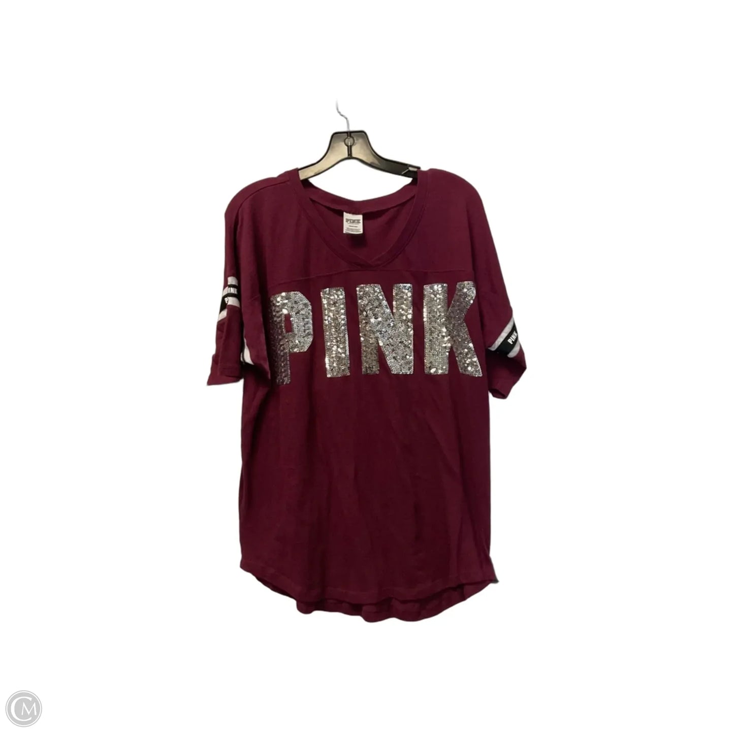 Top Short Sleeve By Pink In Red, Size: L