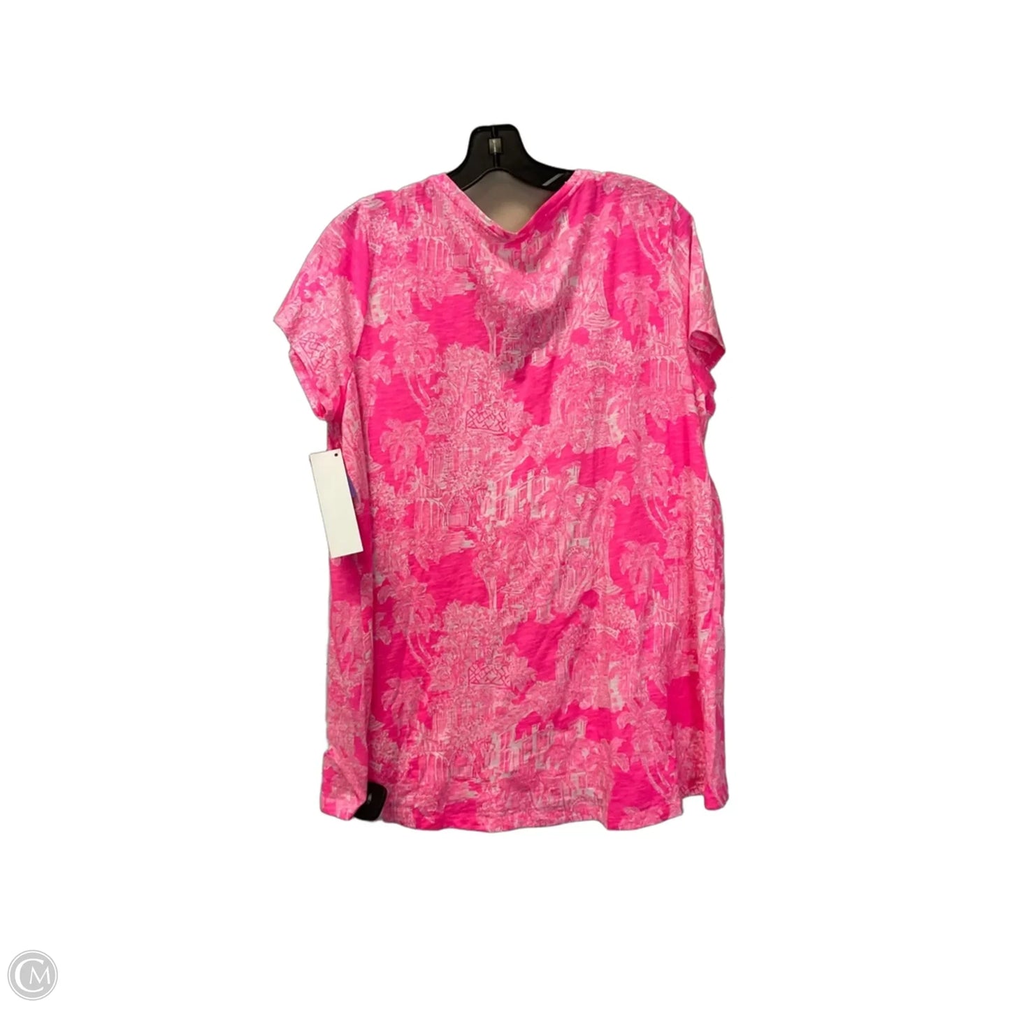 Top Short Sleeve Designer By Lilly Pulitzer In Pink, Size: Xl