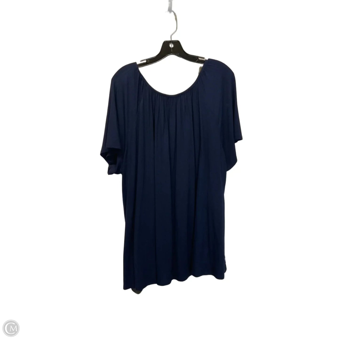 Top Short Sleeve By Cable And Gauge In Blue, Size: 2x