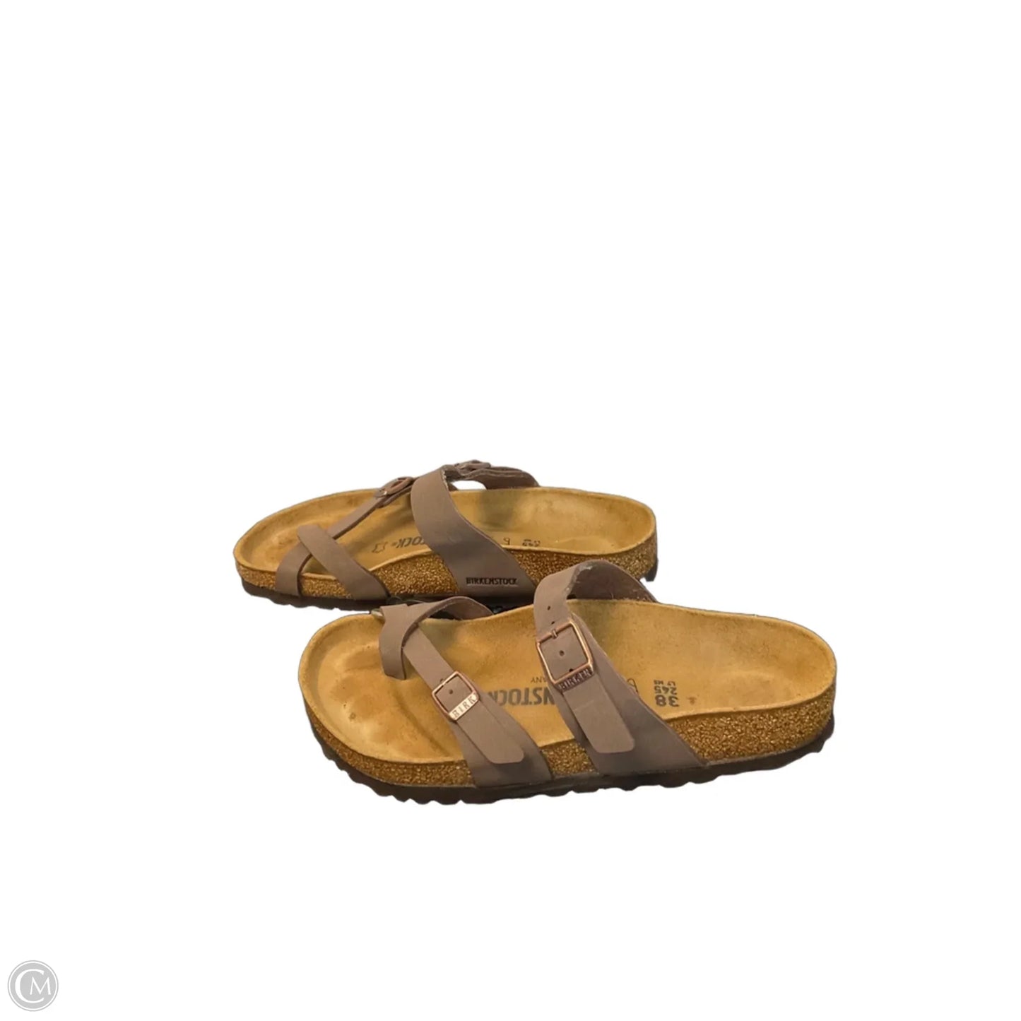 Sandals Flats By Birkenstock In Brown, Size: 7.5