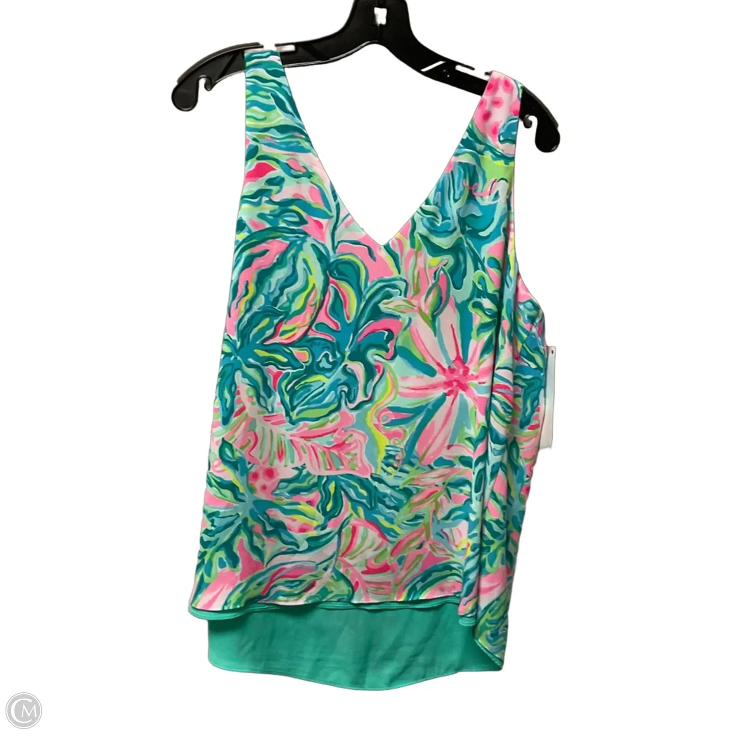 Top Sleeveless Designer By Lilly Pulitzer In Blue & Green, Size: L