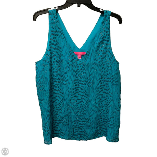 Top Sleeveless Designer By Lilly Pulitzer In Teal, Size: L