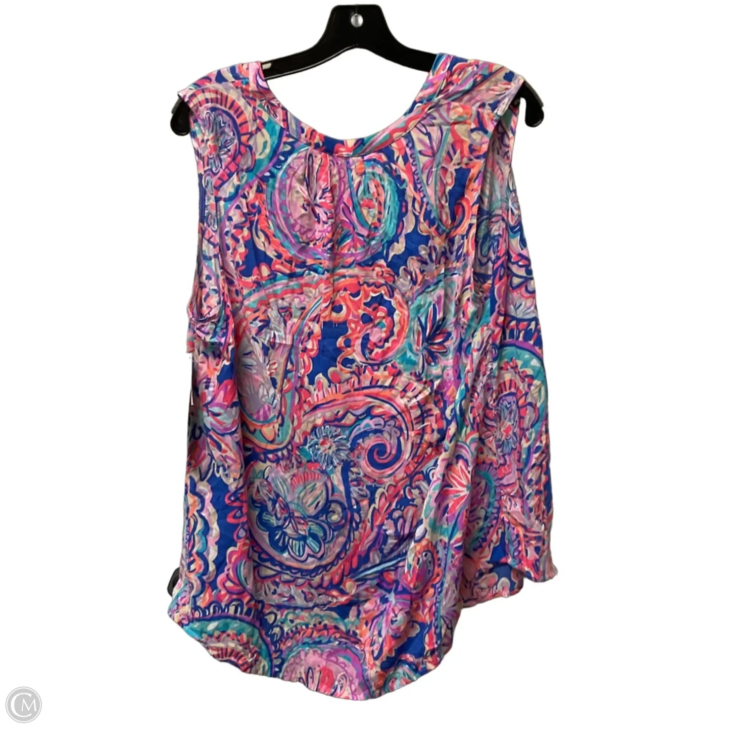 Top Sleeveless Designer By Lilly Pulitzer In Blue, Size: Xl