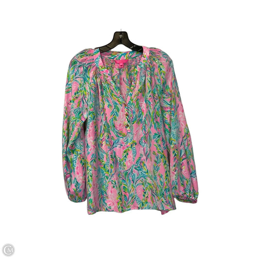 Top Long Sleeve Designer By Lilly Pulitzer In Multi-colored, Size: M