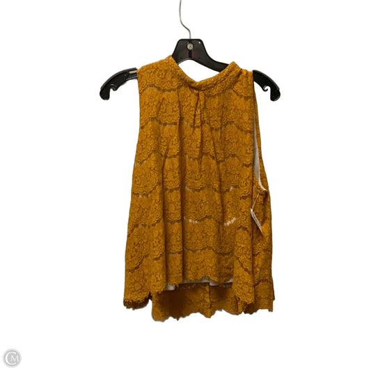Top Sleeveless By Love Fire In Yellow, Size: Xl