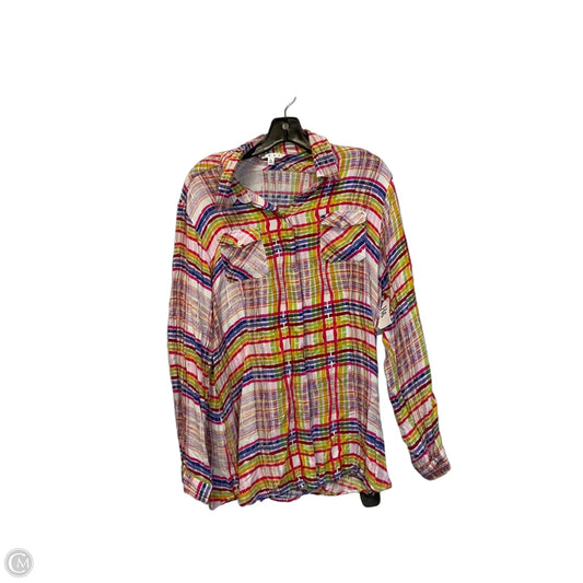Top Long Sleeve By Cabi In Multi-colored, Size: Xl