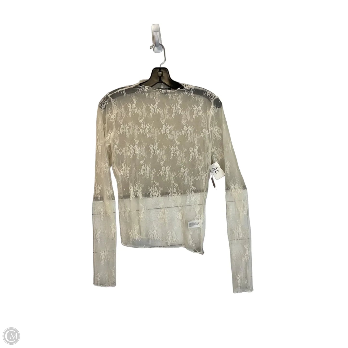 Top Long Sleeve By Wild Fable In Cream, Size: S