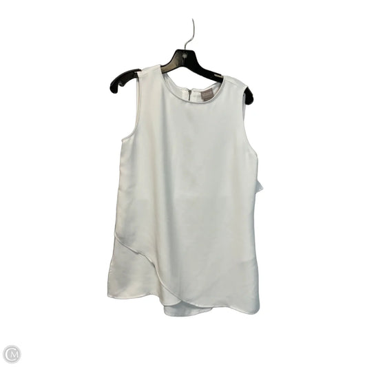 Top Sleeveless By Chicos In White, Size: 0