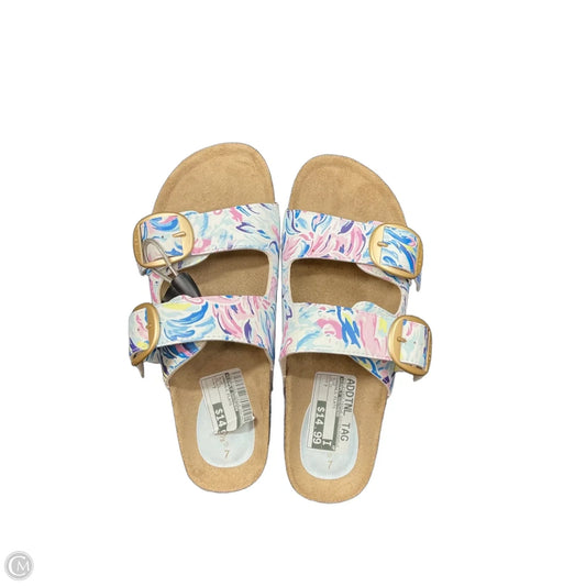 Sandals Flats By Simply Southern In Blue, Size: 7