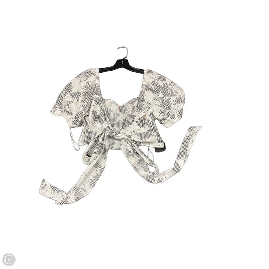 Top Short Sleeve By Free People In Black & White, Size: 12