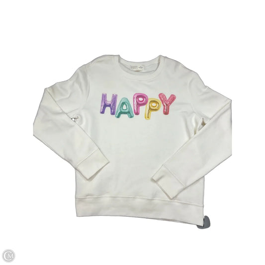 Sweatshirt Designer By Kate Spade In White, Size: Mp