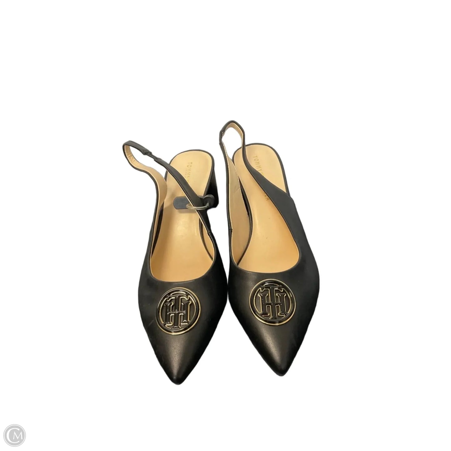 Sandals Heels Block By Tommy Hilfiger In Black, Size: 9.5