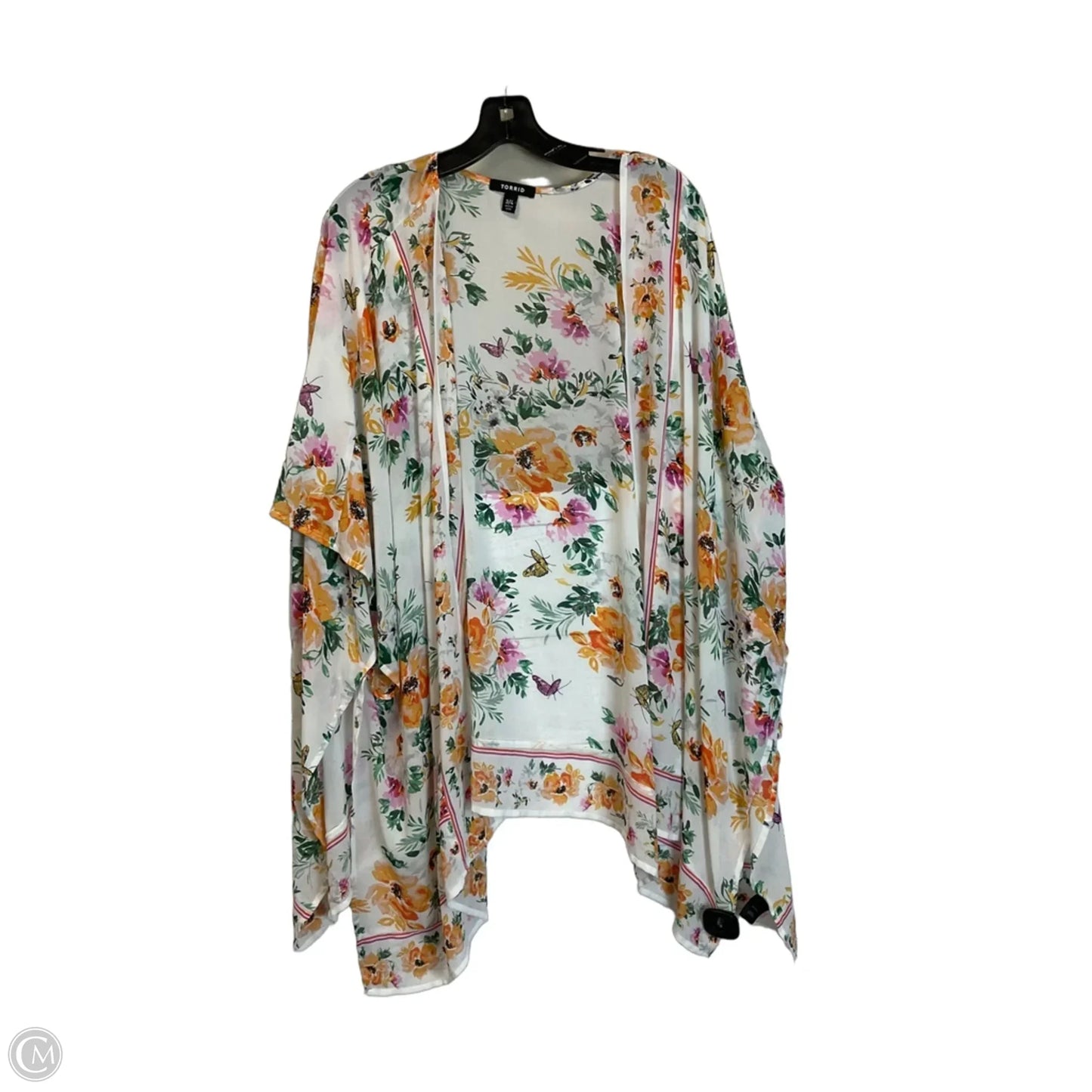 Kimono By Torrid In Floral Print, Size: 3x